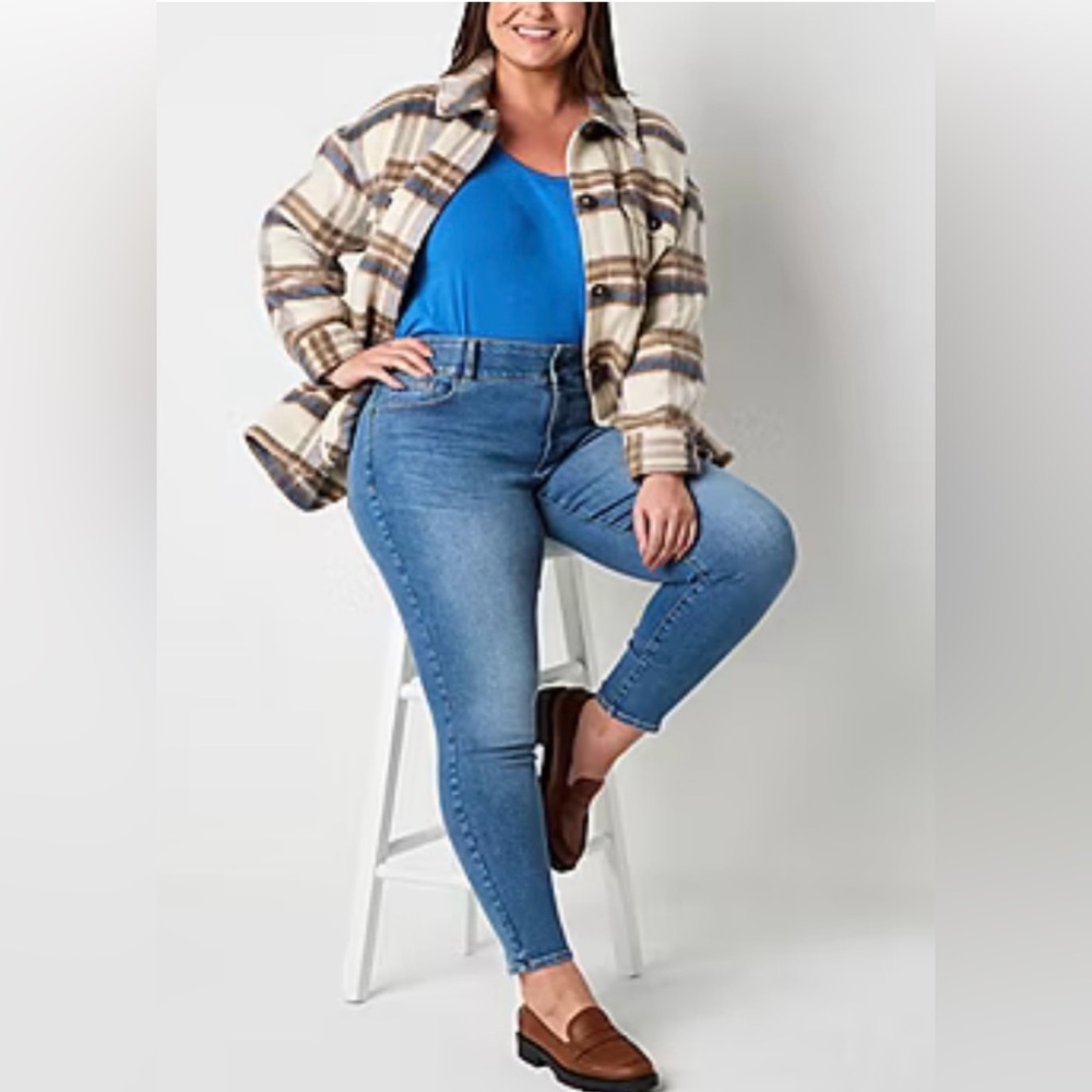 👖 a.n.a Women’s Plus Skinny Jeans – Med Brilliant Blue - Size 26 👖 - Picture 3 of 10